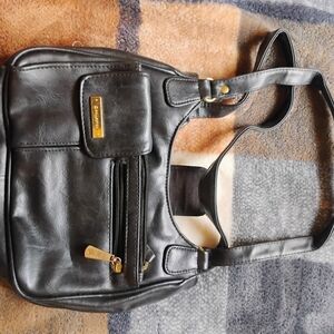 Black Leather Shoulder Bag